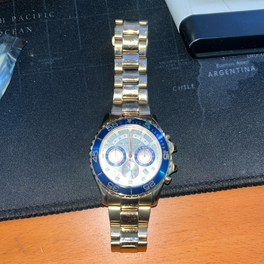 Michael Kors Men’s Everest Gold-Tone Chronograph Watch MK5792
